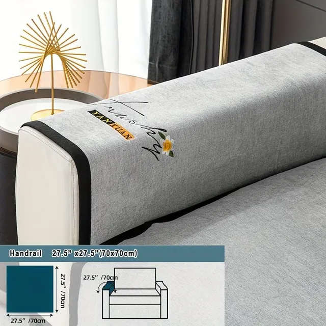 Embroidered sofa cover - easy to maintain, dog-proof