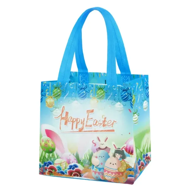 Large-night gift bag made of nonwoven fabric with rabbit motif