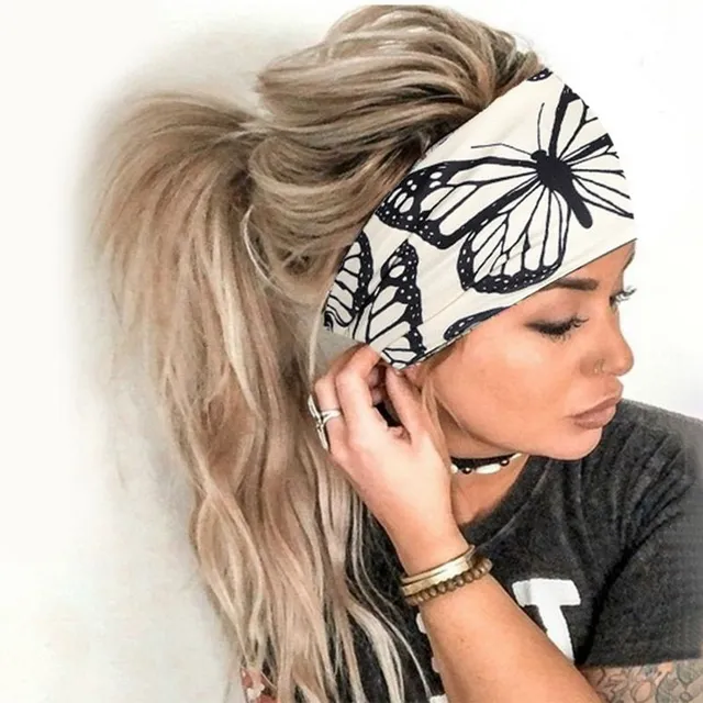 Women's wide cloth colorful headband