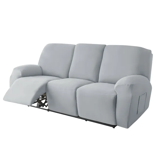 8ksNádherná sametová pohovka - Prátko pro 3-místný rozkládací gauč - Chrání nábytek s kapsou na boku - Pružná a pohodlná