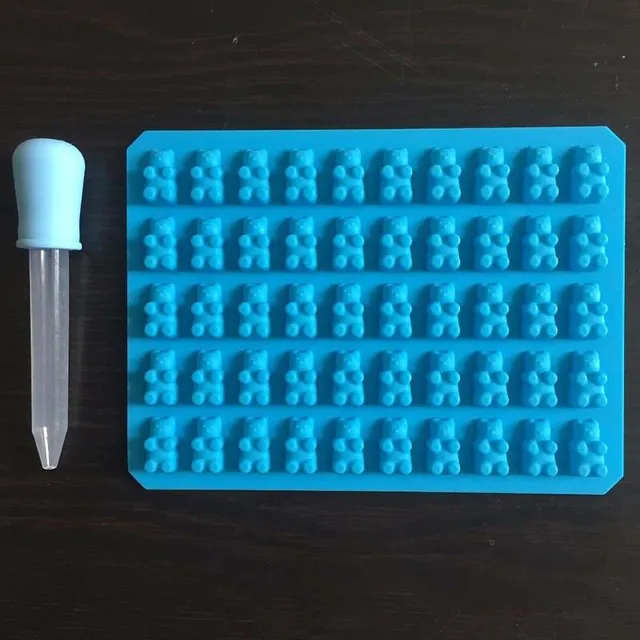 Silicone mould for gummy bears - DIY Blue