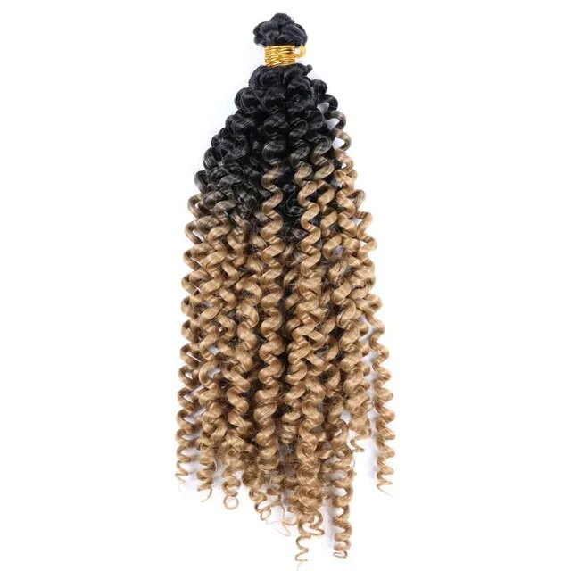 Colored curly strands for hair extensions