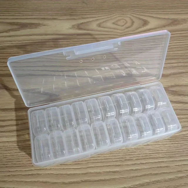 40ks/2set Transparentné plastové Bead Organizátory s mini boxy, Transparent Diamond Tank, Ideálne pre skladovanie a organizáciu jemných potrieb