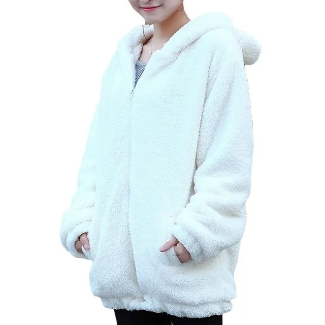 Women's autumn sweatshirt with ears