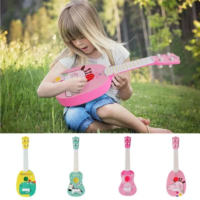 Mini edukacyjna gitara dla dzieci z słodkim drukiem