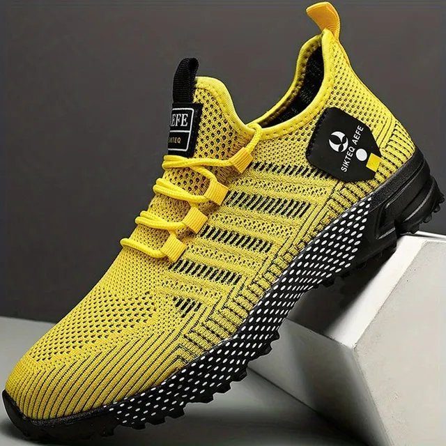 Men's Lazy Striped Breathable Networking Sneakers
