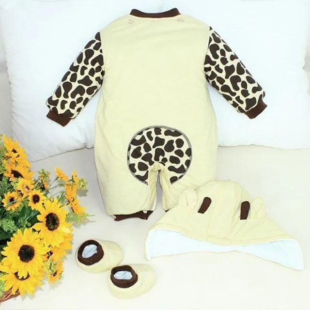 Baby winter jumpsuit with print