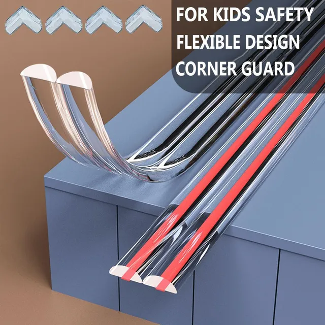 Gyermekbiztonság Öntapadó gyerekek Átlátszó asztal lökhárító Bútor Edge Guard sarok védőszalag
