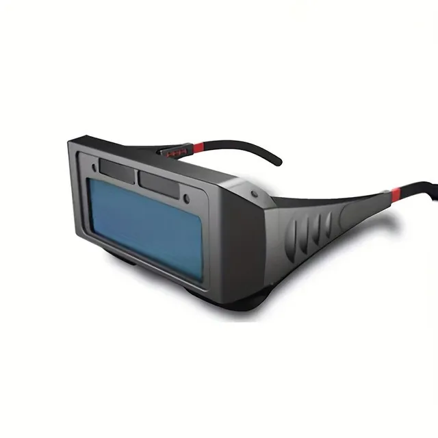 Welding glasses with automatic solar-powered eclipse, optical cleanliness and protective function of automatic dimming