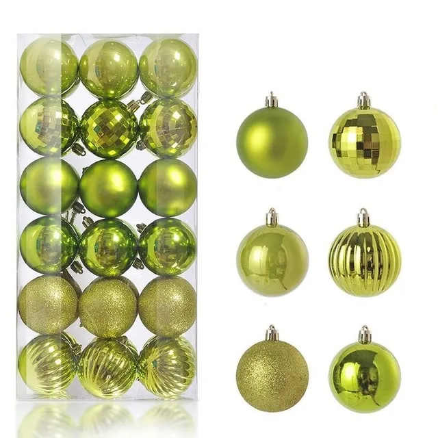 Trendy Christmas tree balls in different colours Bianca