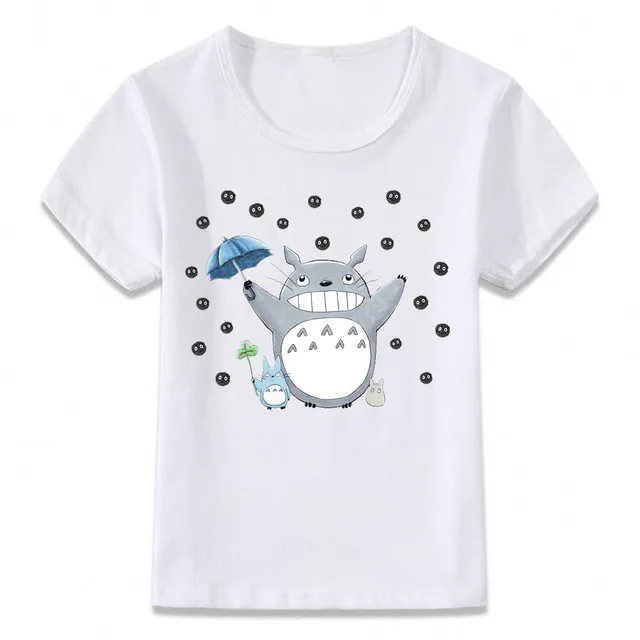 Koszulka dziecięca z nadrukiem z serialu animowanego Mój sąsiad Totoro
