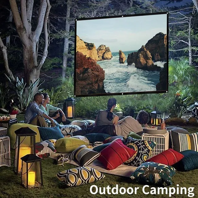 Portable folding screen 16:9 HD Outdoor Home Cinema 3D Movie