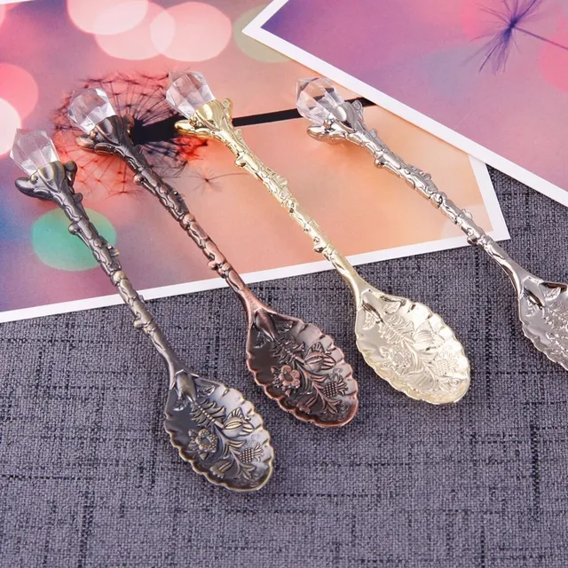 Spoon with decorative rhinestone