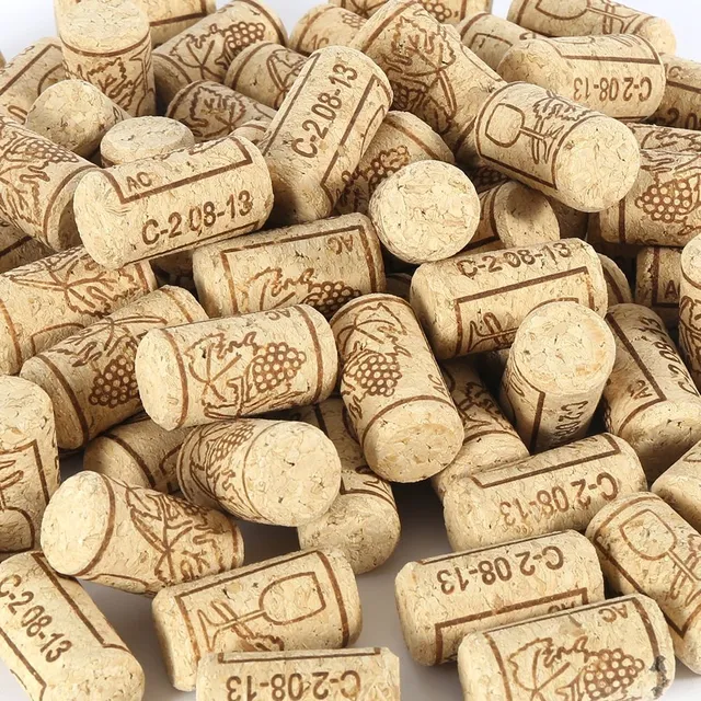 Cork wine stoppers with printing 100 pcs