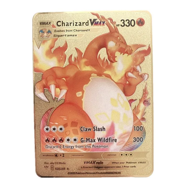 Metalická sběratelská kartička Pokémon - 1 ks legendární karta