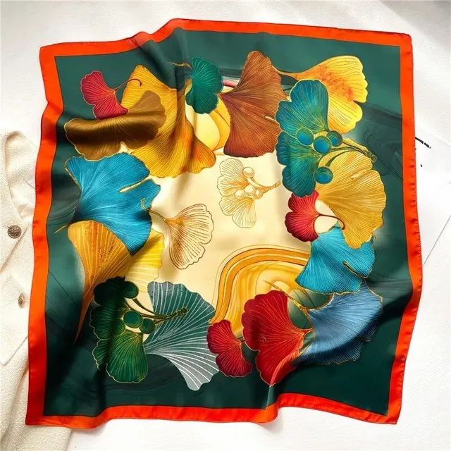 Luxury silk square scarf for women with fashion patterns