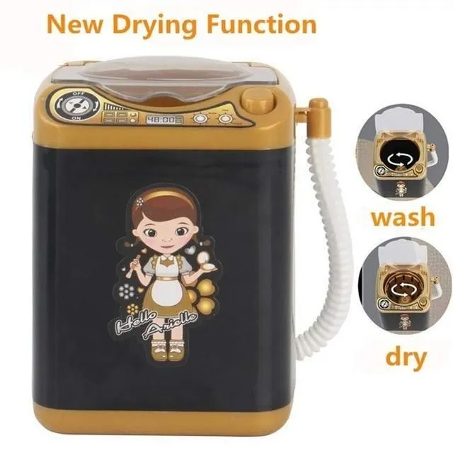 Mini washing machine with cosmetic blender and brush