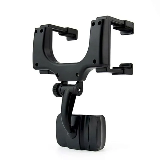 Universal rear view mirror holder for mobile phone or GPS