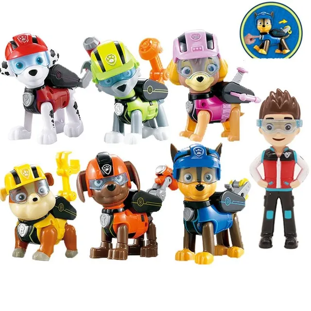 Paw Patrol figures and car