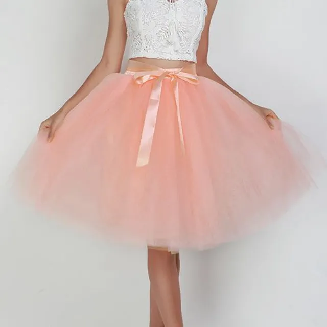 Women's Tulle Tutu Skirt with Bow