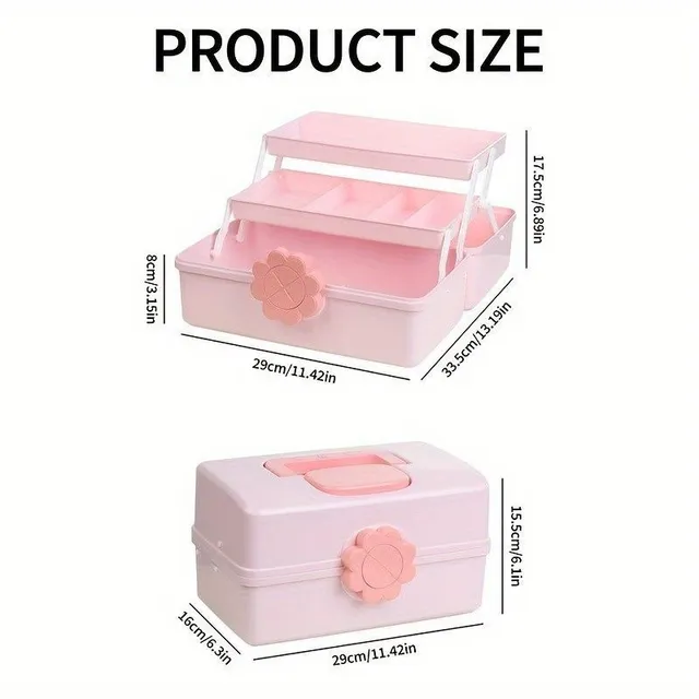 Large capacity multi-functional storage box for hair clips and rubber bands