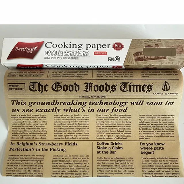 Hârtie oleofobă - hârtie cerată pentru ambalarea alimentelor, mai multe variante de culori