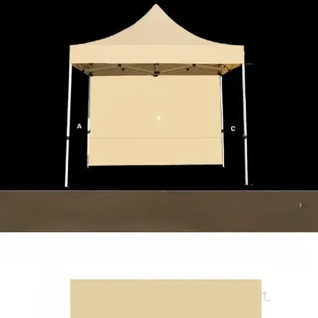 Outdoor parasol with side awning and rain protection