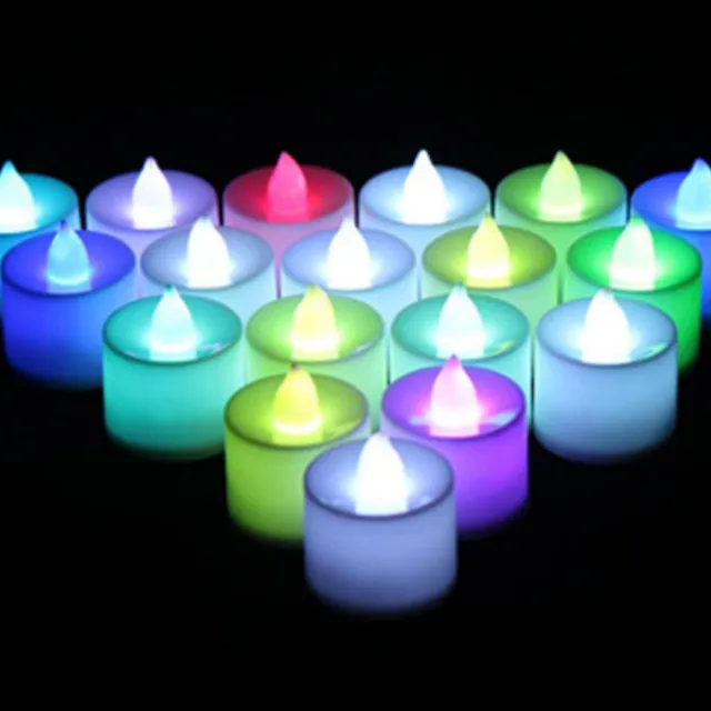 LED coloured candles - 6 colours