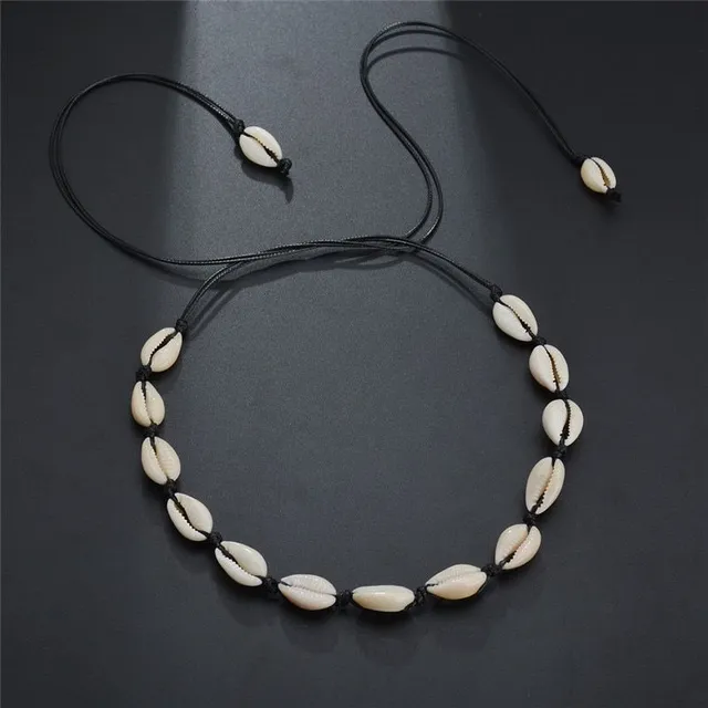 Stylish unisex handmade shell necklace with adjustable length Ertugrul