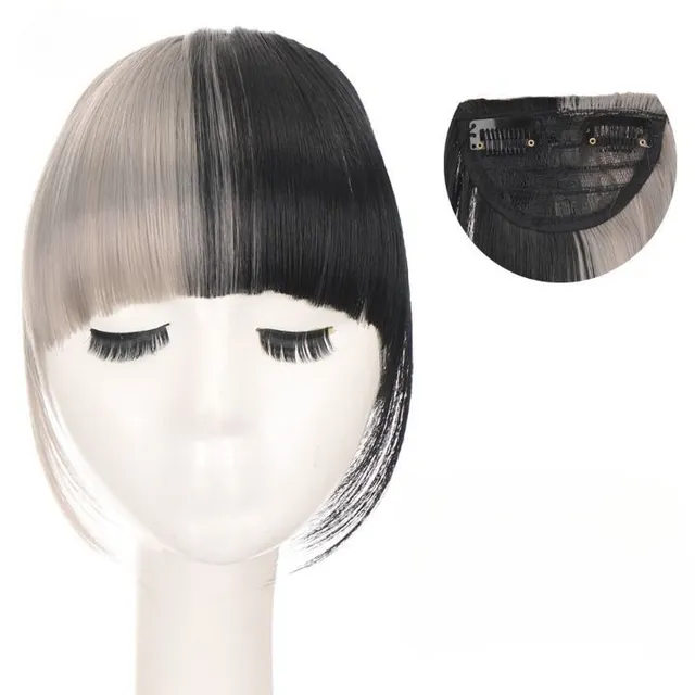 Hairpiece synthetic hair of different colours - bangs