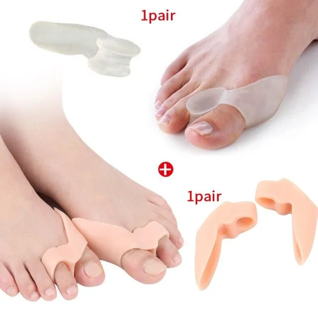 Toe Corrector Ortics Lábápolás Csontlábujj Javítás Puha Pedikűr Zokni Toe Kiegyenesítő Szilikonujj Szeparátor