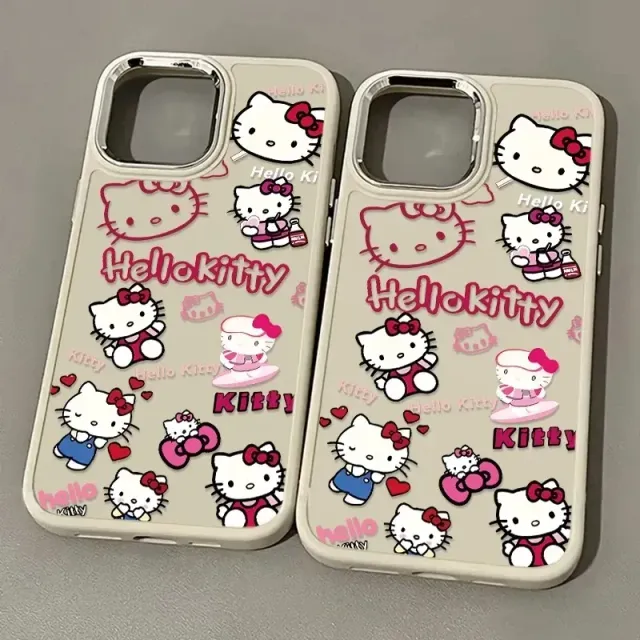 Ochranné pouzdro na telefon s Hello Kitty v designu Y2K - roztomilé pouzdro ze silikonu