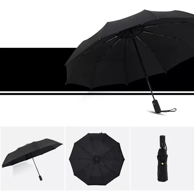 Dvouvrstvý odolný proti větru deštník - Plně automatický deštník pro muže a ženy