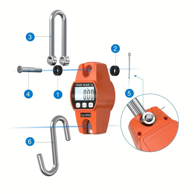 Weight Sf-916 300 kg - Highly accurate with a large load capacity, ideal for industrial cranes, smart lift, orange