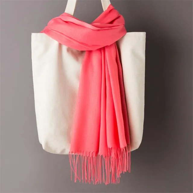 Women's monochrome cashmere scarf