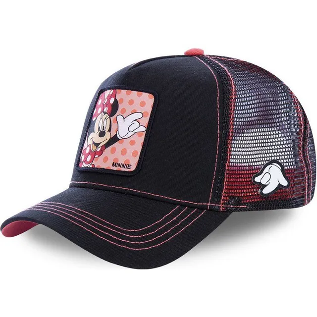 Unisex baseball cap with motifs of animated characters MINNIE BLACK PINK