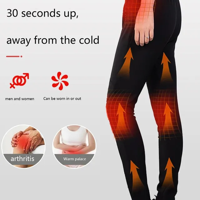 Unisex Women Men Winter outdoor tourism Heating pants Slim USB charging Warmed pants