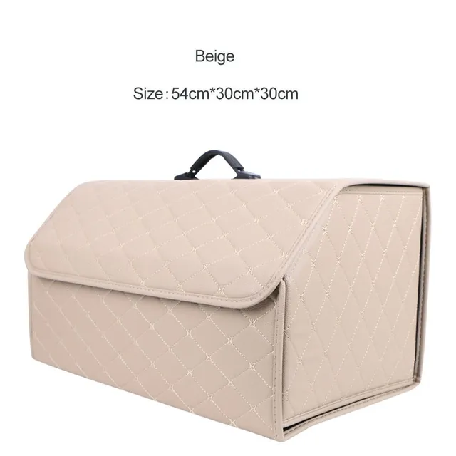 Auto Trunk Organizer Box Velká kapacita Auto Multiuse Tools Storage Bag Stowing Tidying Leather Folding For Emergency Storage Box