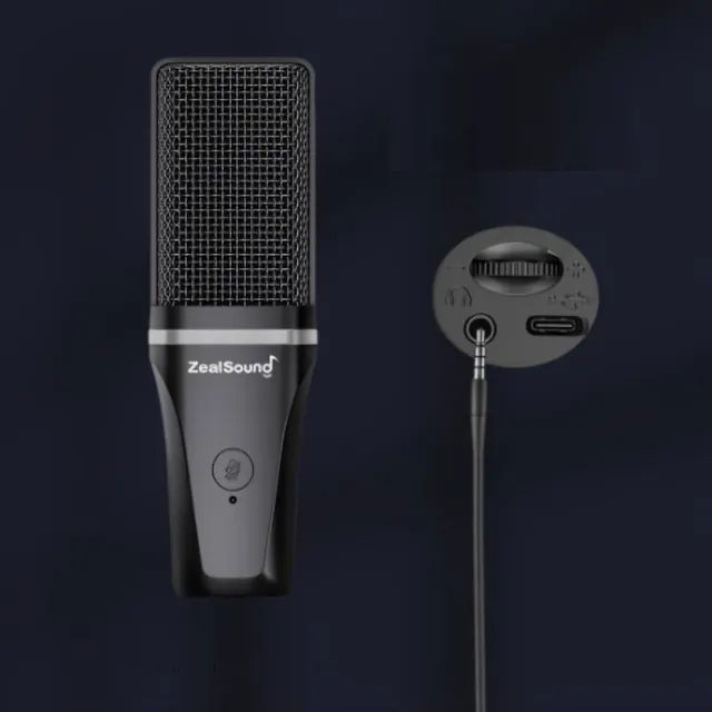 Microfon USB profesional pentru jucători Microfon cu condensator și iluminare RGB Pentru înregistrare, podcasting și streaming Compatibil cu PS5, PS4 și Mac