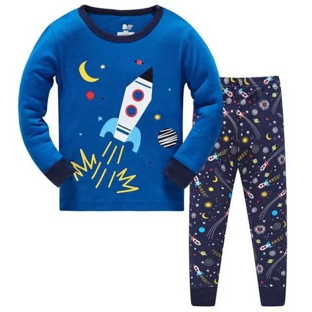 Children's two-piece pajamas with long sleeves