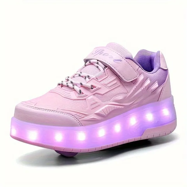 Baby roller shoes with LED backlight and dry zipper - ideal for fun and leisure