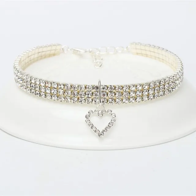 Luxury glitter collar for cats with Henderson pendant