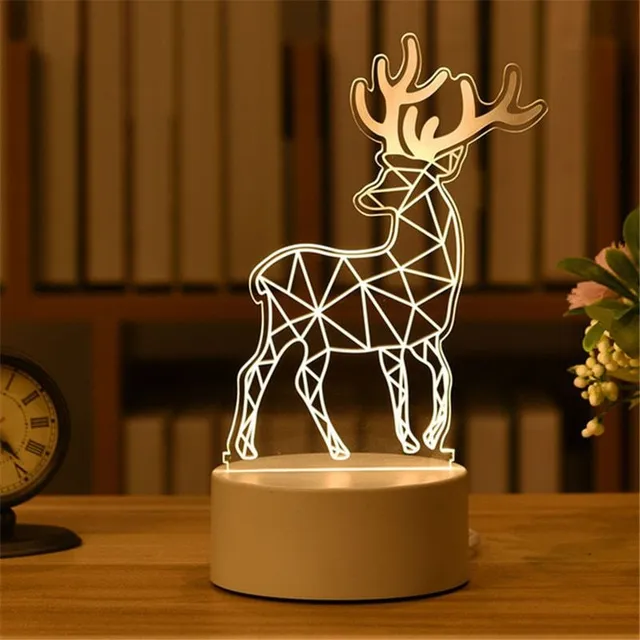 Lampă 3D cu motive de Crăciun - USB