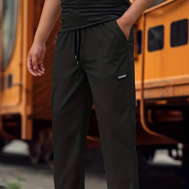 Men's Casual Joggers, Šik Pasu String String Sports Pants Pro Fitness and Basketball