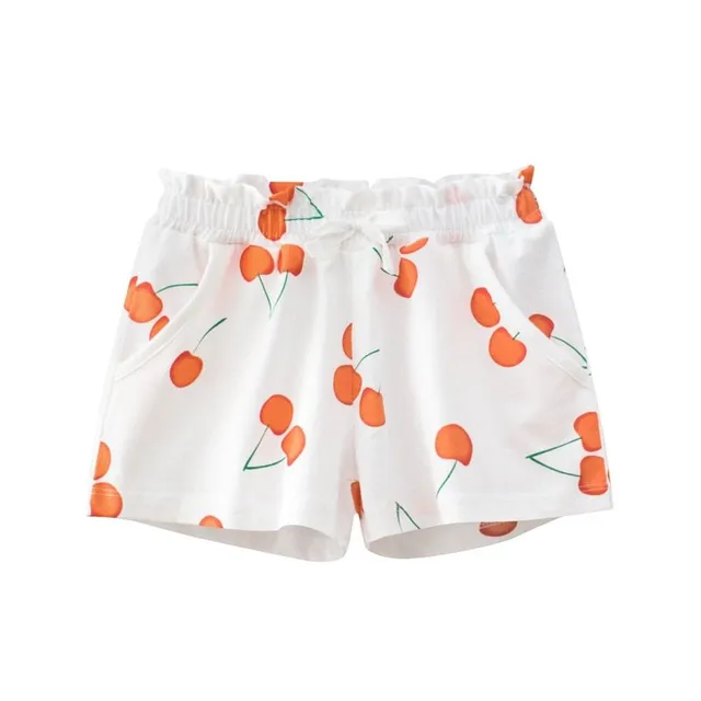 Children's classic sports summer elastic shorts with fruit printing