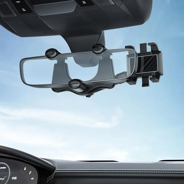 Phone holder for car rear view mirror