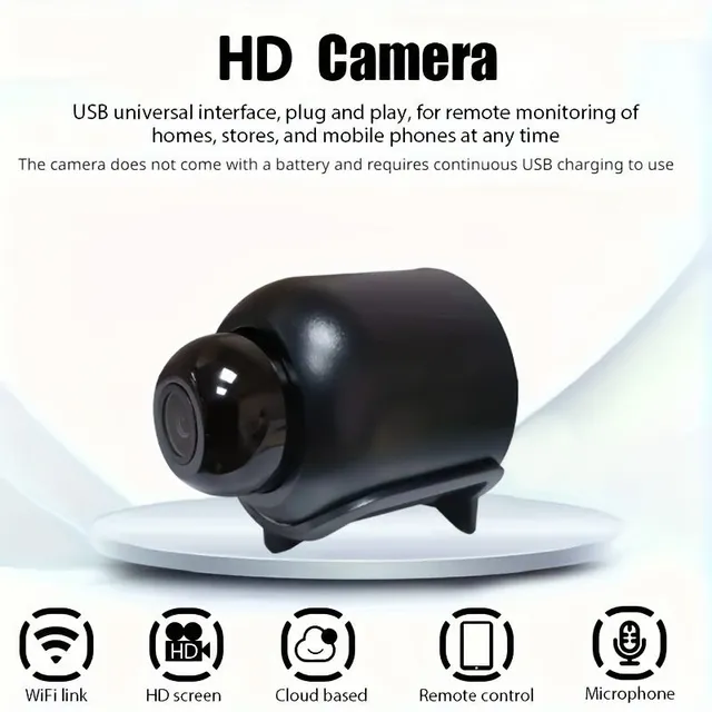 WiFi security camera with night vision and motion detection - Wide area, remote access