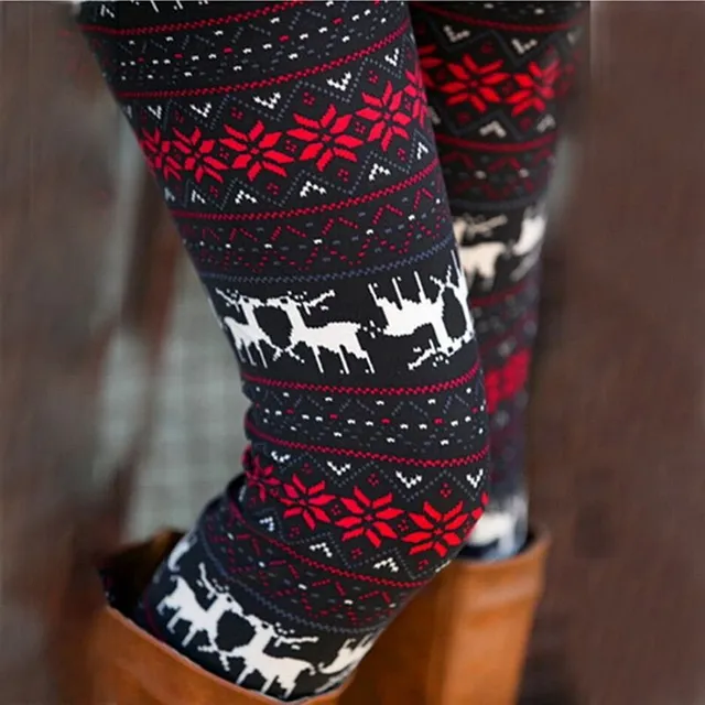 Legging-uri călduroase pentru femei cu un stil de Crăciun