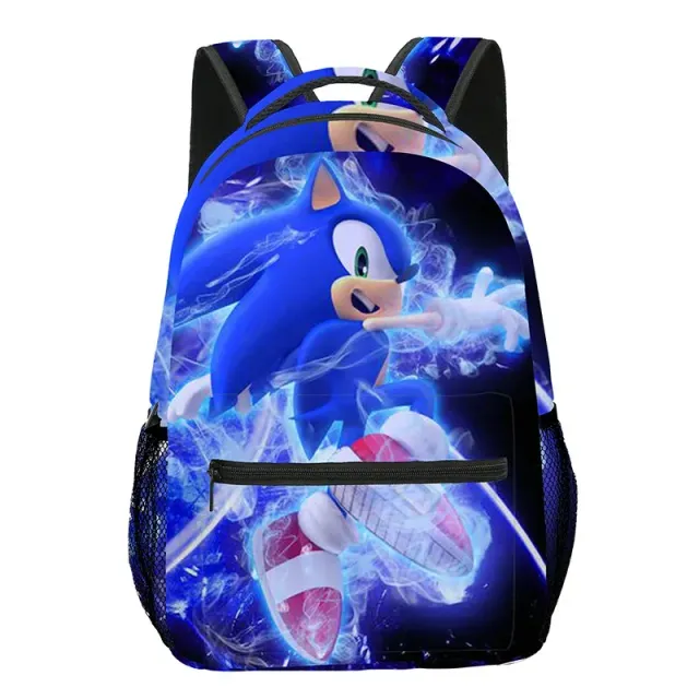 Children's trendy school backpack with the theme of the favorite hedgehog Sonic