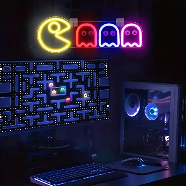 Neon Spooks: LED light on the wall - brighten the game room